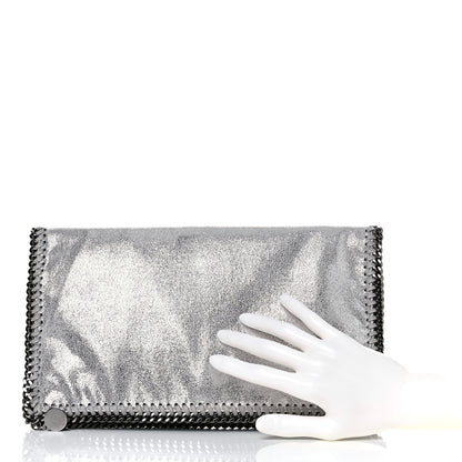 Stella McCartney Shaggy Deer Falabella Fold Over Clutch Silver 2 of 12