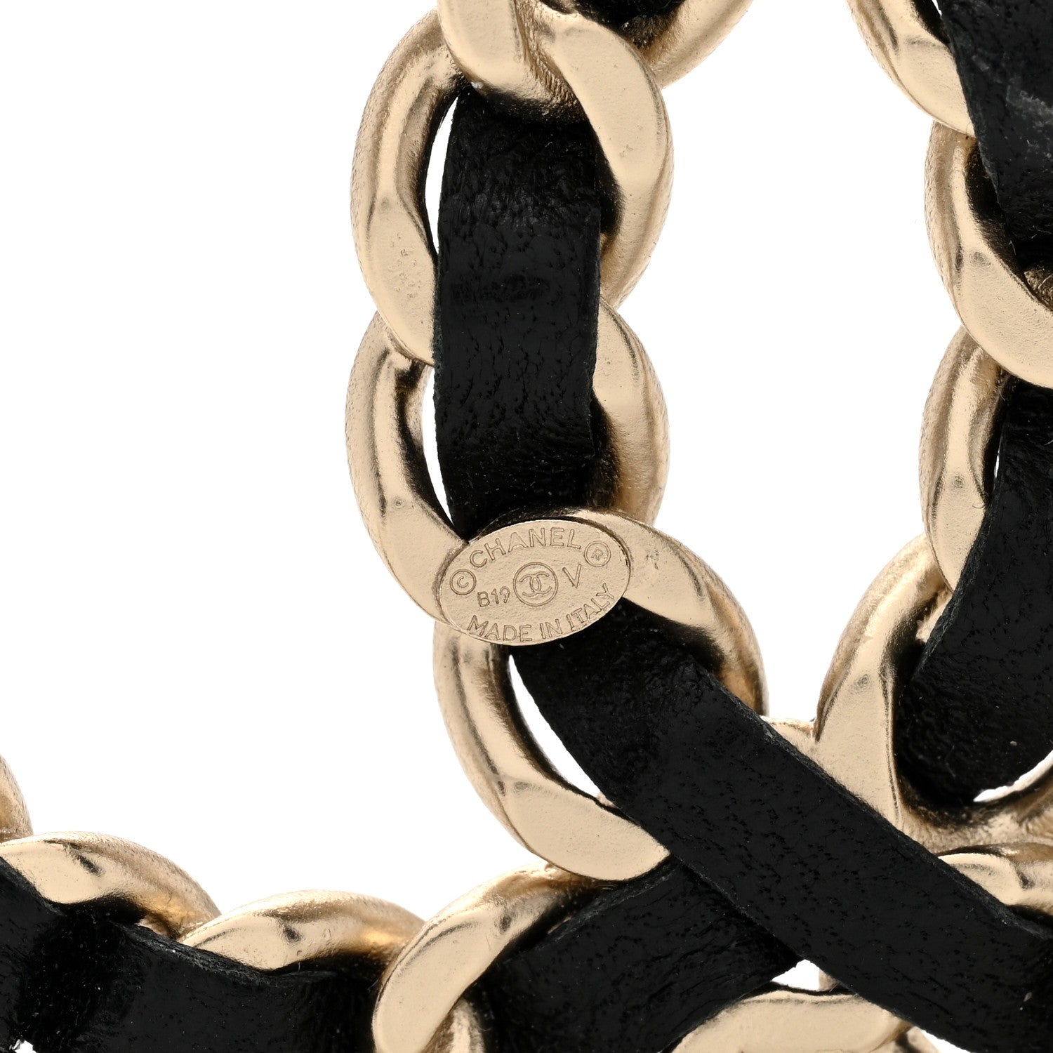 Chanel Lambskin Chain CC Brooch Black Gold 4 of 4