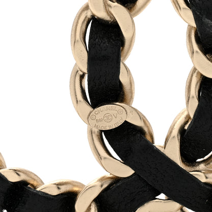 Chanel Lambskin Chain CC Brooch Black Gold 4 of 4