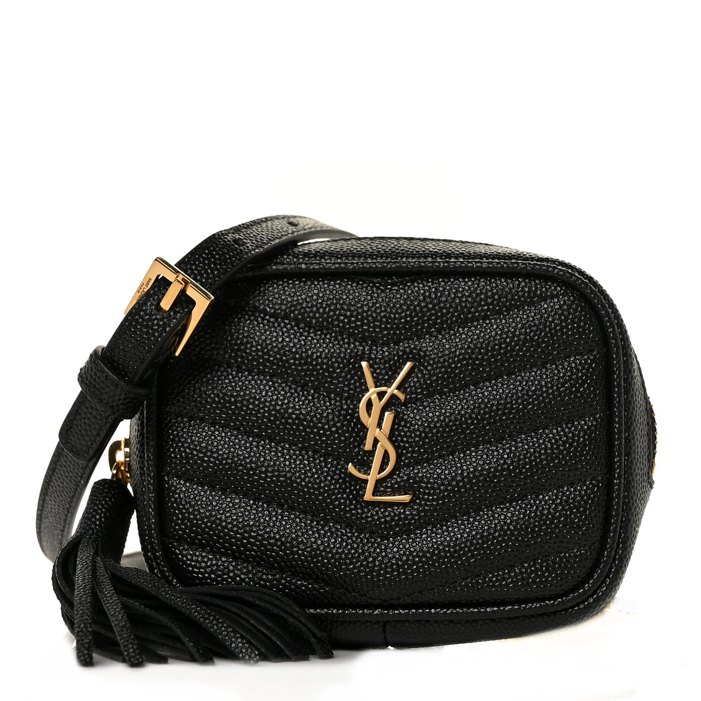 Grain De Poudre Matelasse Monogram Baby Lou Camera Bag Black