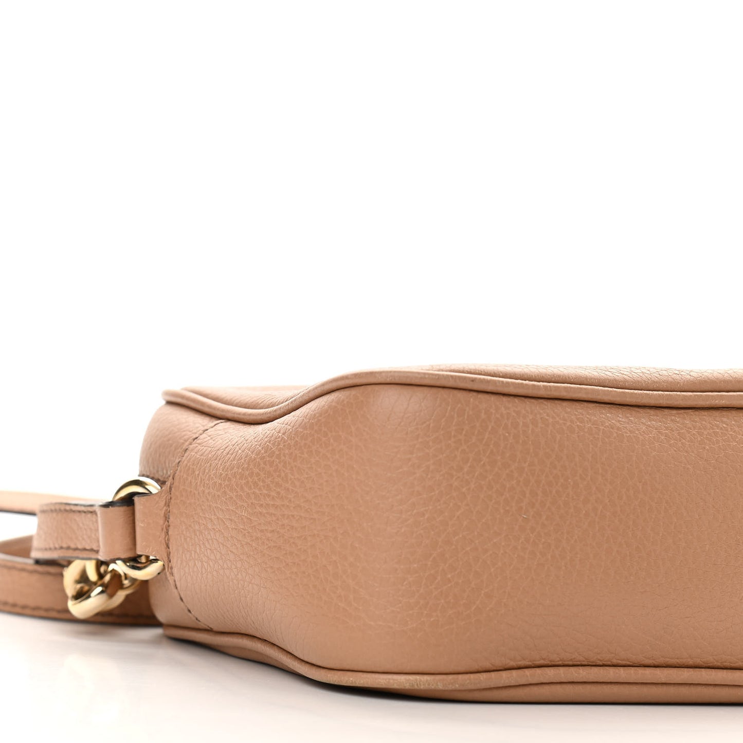 Pebbled Calfskin Small Soho Disco Bag Camelia