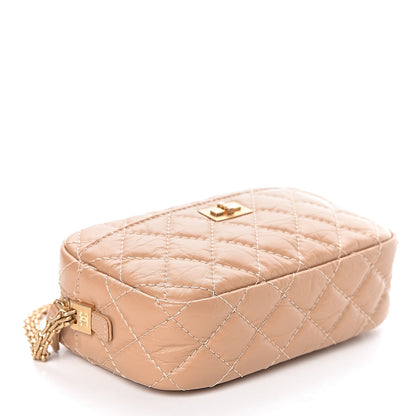 Chanel Aged Calfskin Quilted Mini Reissue Camera Case Beige 4 of 11