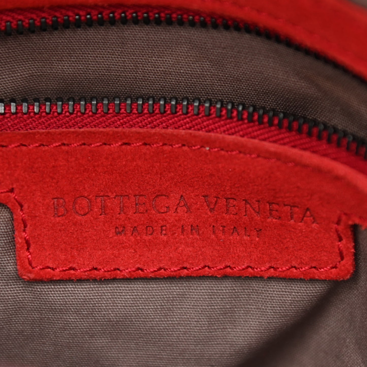 Suede Intrecciato Large Knot Hobo Red
