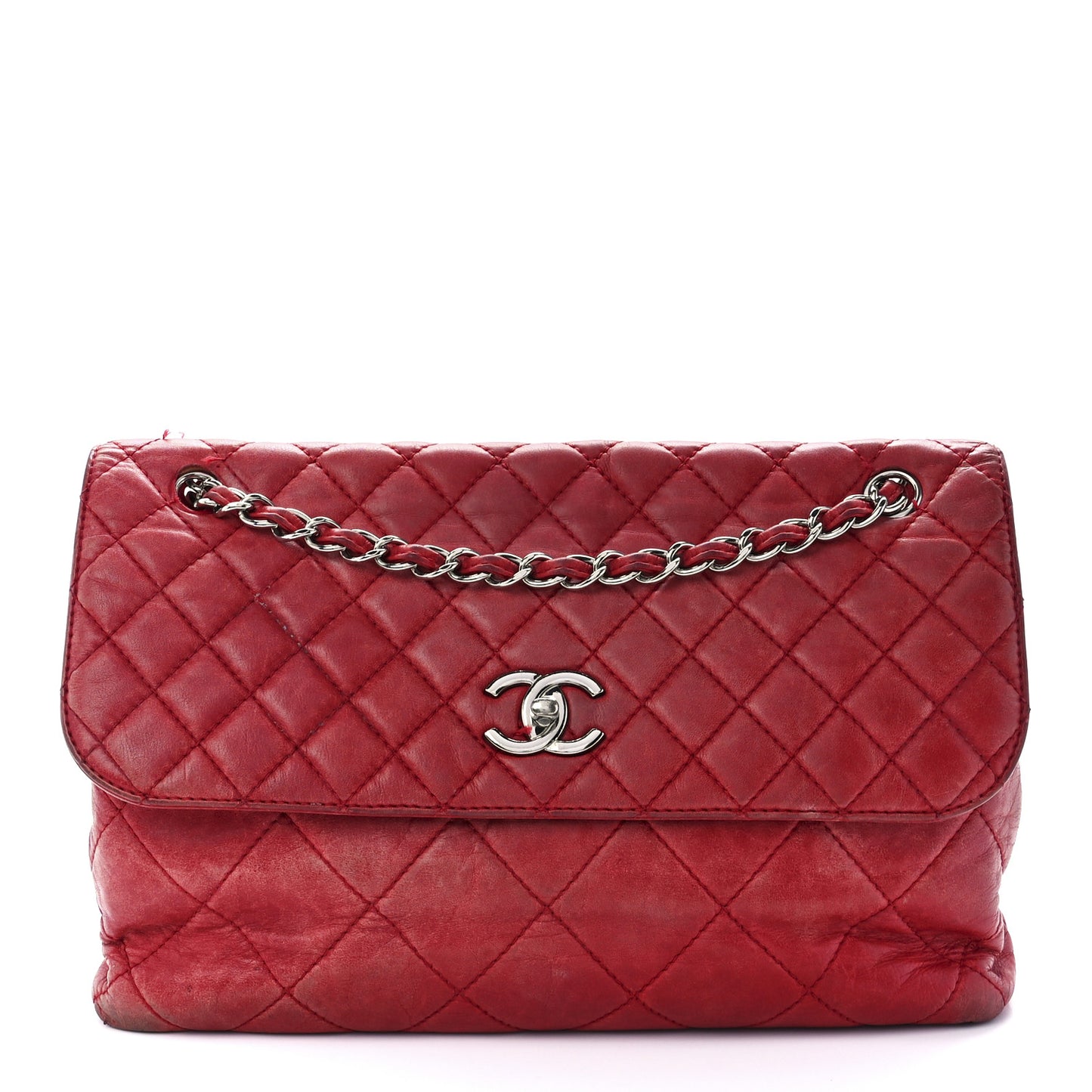 Calfskin Quilted In The Business Flap Bag Red