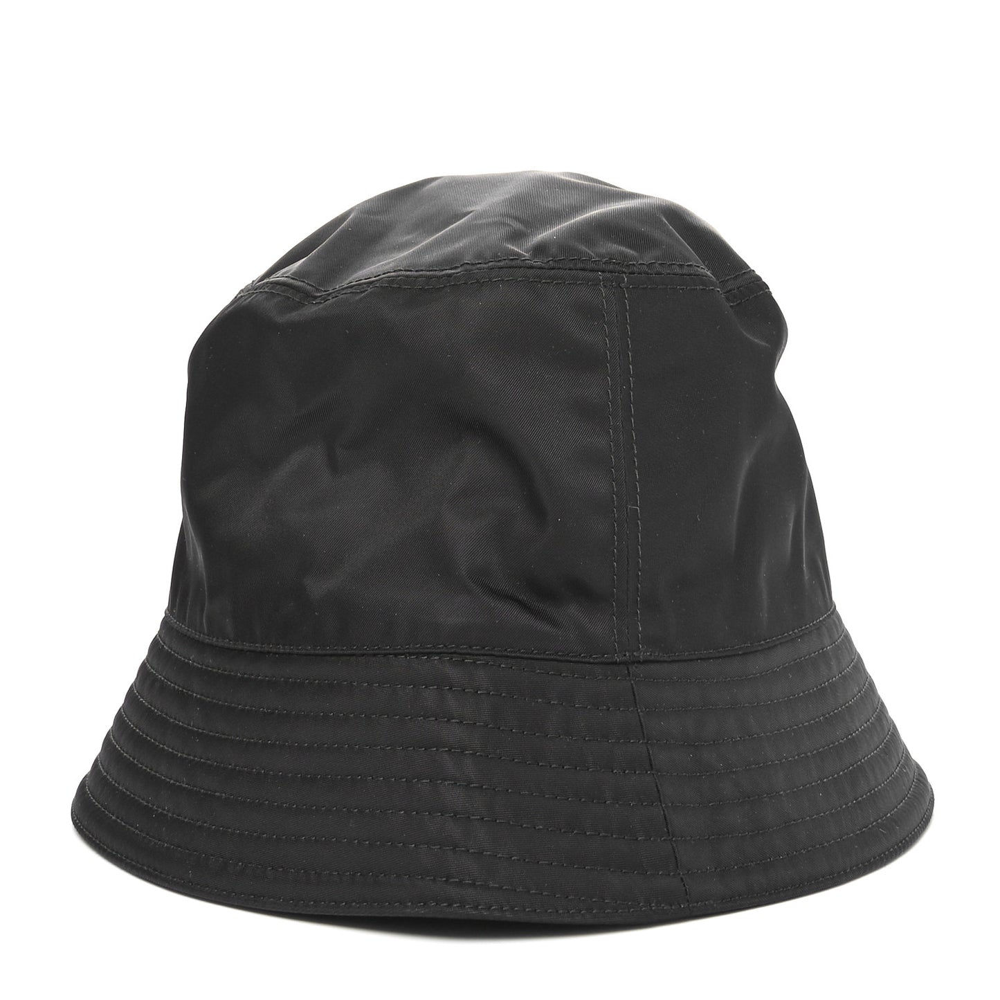 Re-Nylon Metal Triangle Logo Womens Bucket Hat M Black