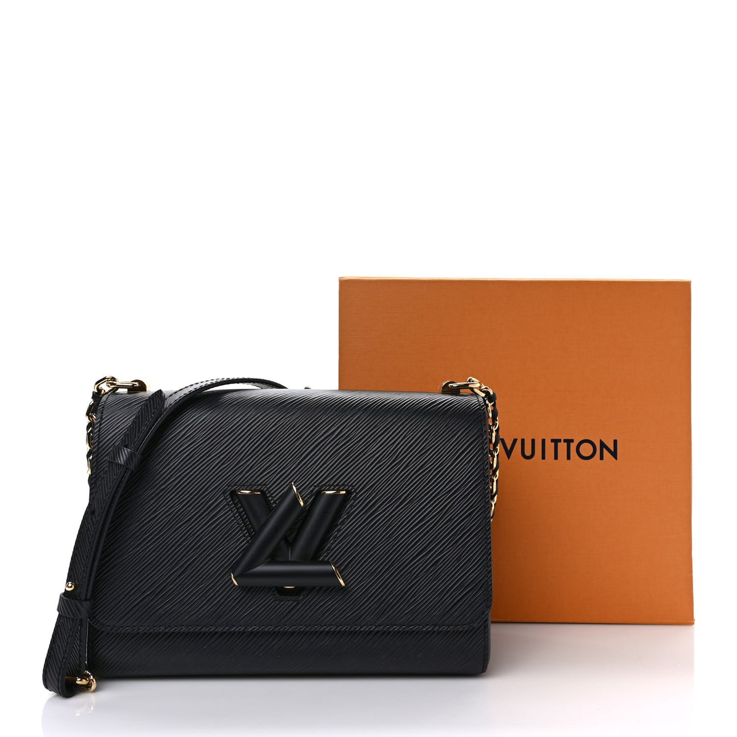 Epi Twist Shoulder Bag MM Matte Black Gold