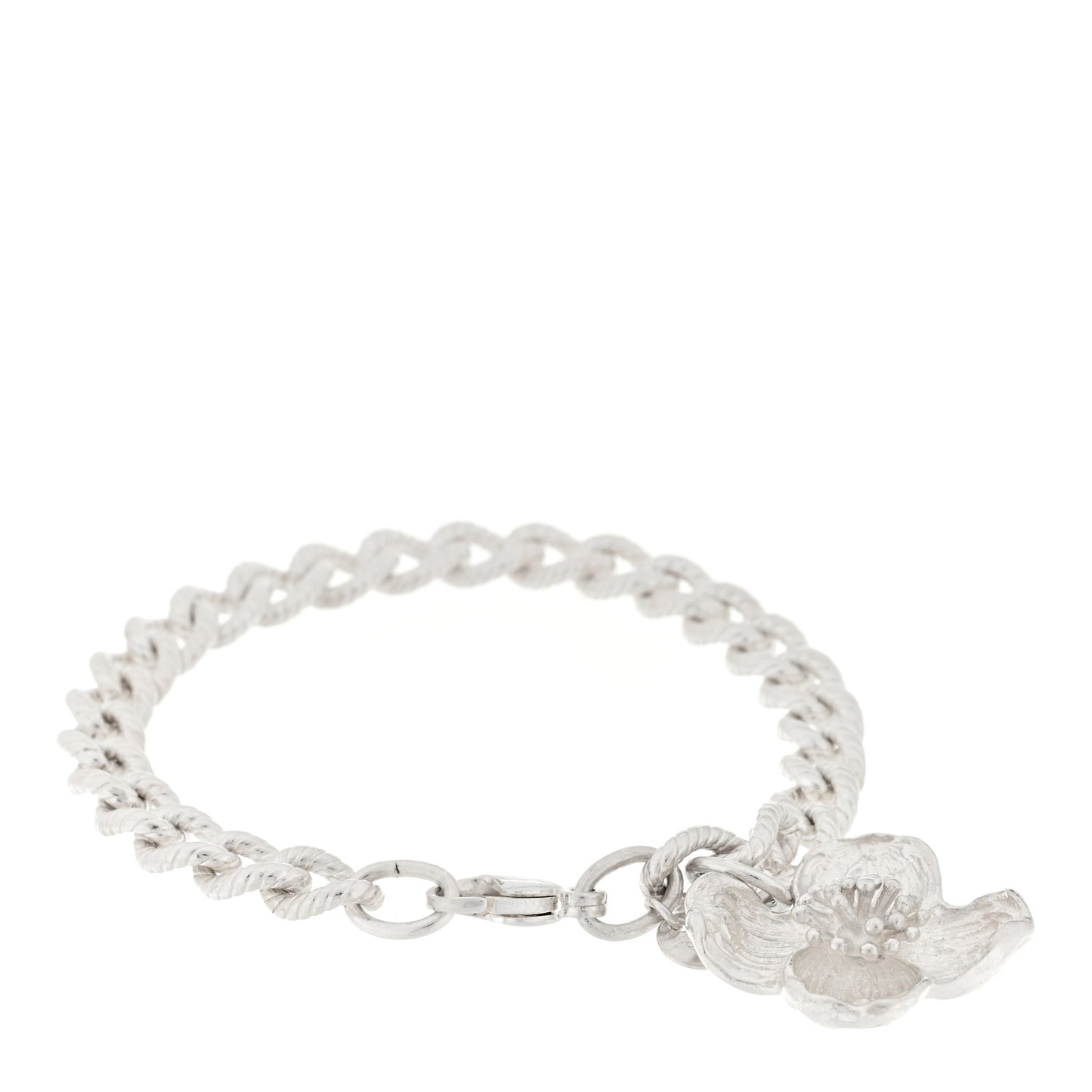 Sterling Silver Dogwood Charm Bracelet