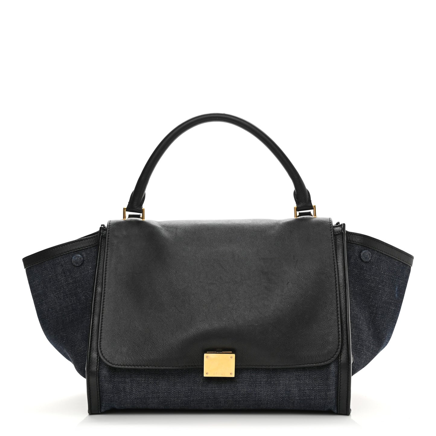 Smooth Calfskin Denim Medium Trapeze Blue
