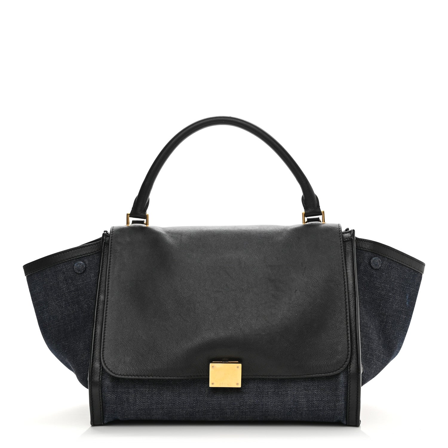 Celine Smooth Calfskin Denim Medium Trapeze Blue 1 of 12