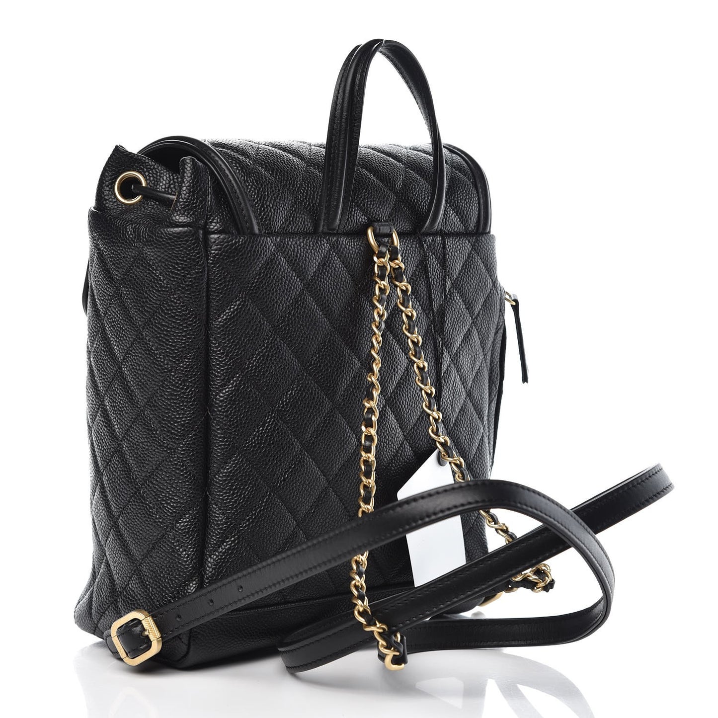 Caviar Quilted Filigree Backpack Black