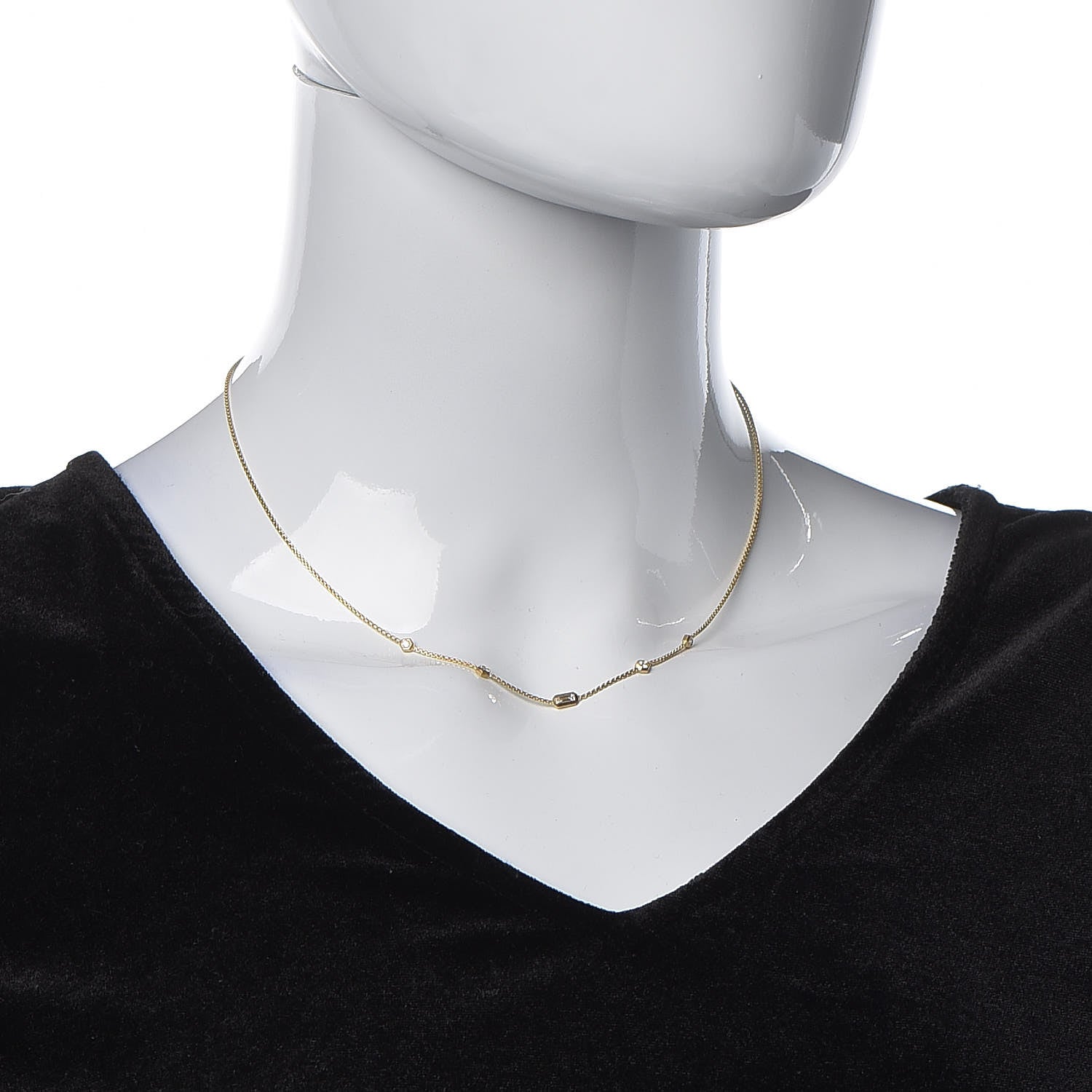 David Yurman 18K Yellow Gold Diamond Novella Necklace 2 of 5