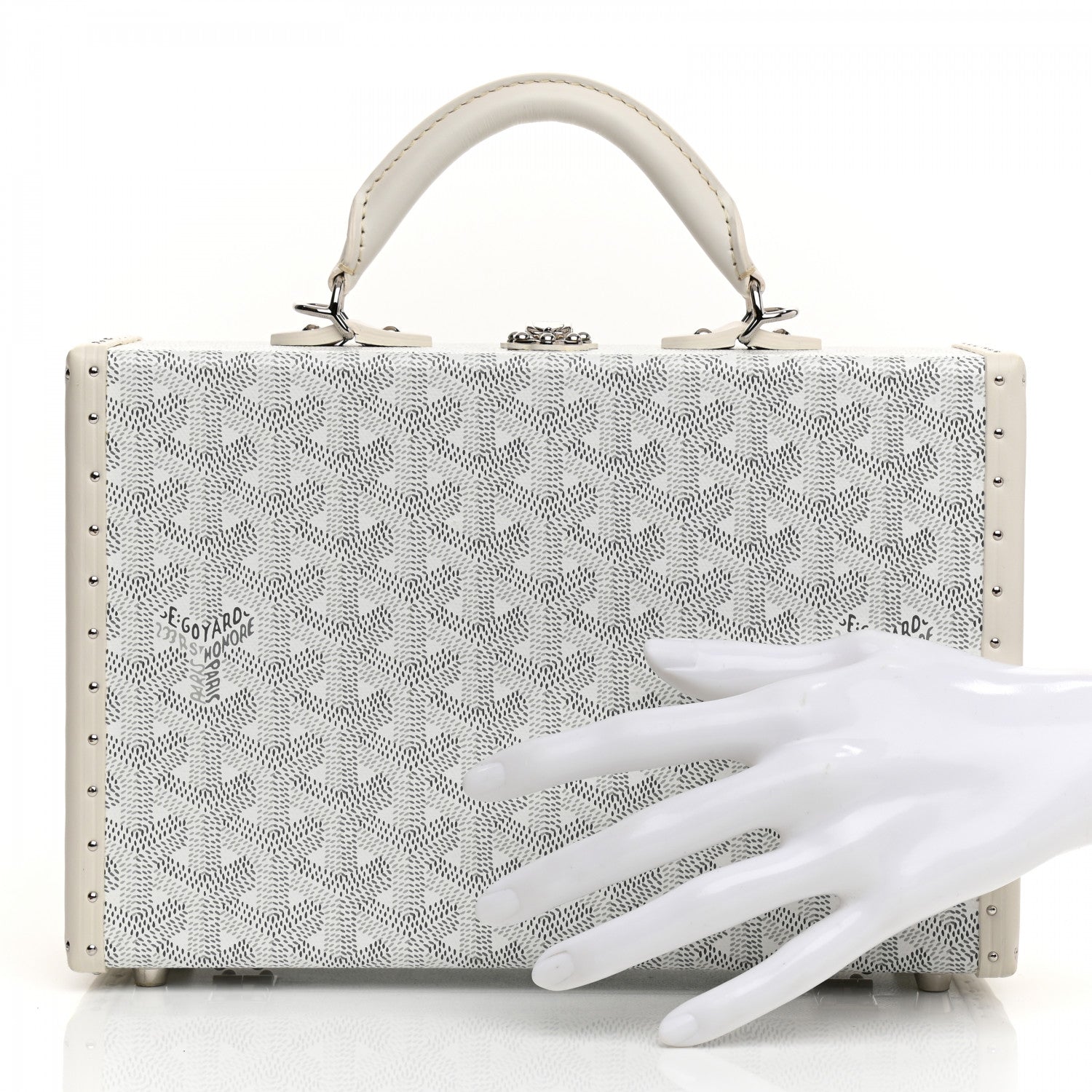 Goyard Goyardine Grand Hotel Trunk White 2 of 11