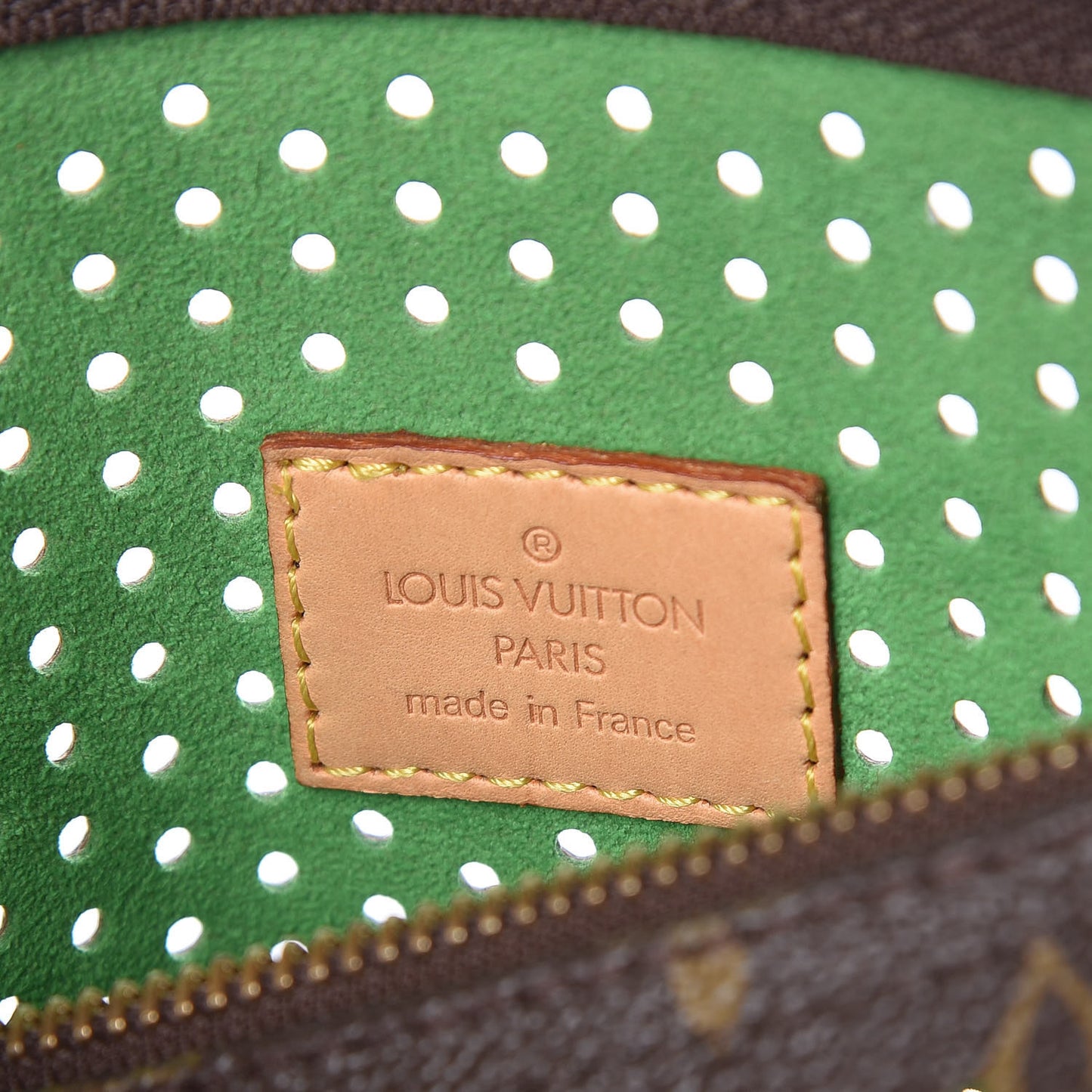 Monogram Perforated Speedy 30 Green
