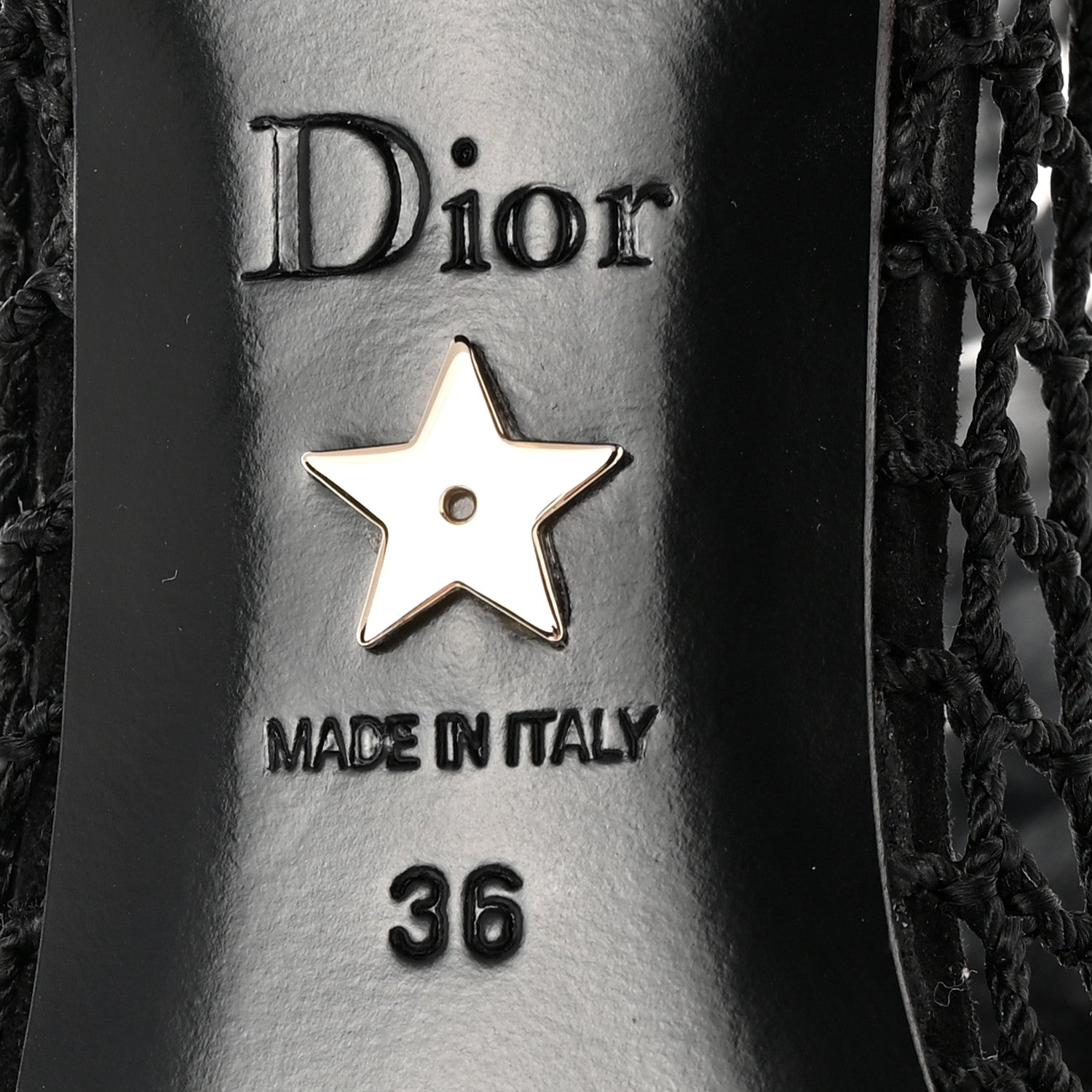 Christian Dior Suede Laminated Resille Naughtily-D 30mm Ankle Boots 36 Black Gold 7 of 13