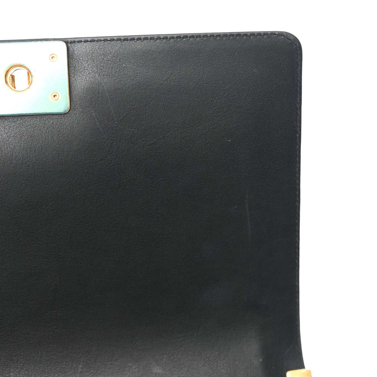 Calfskin Quilted New Medium Boy Flap Black