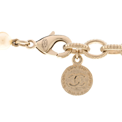 Chanel Pearl CC 100th Anniversary Necklace Light Gold 5 of 5