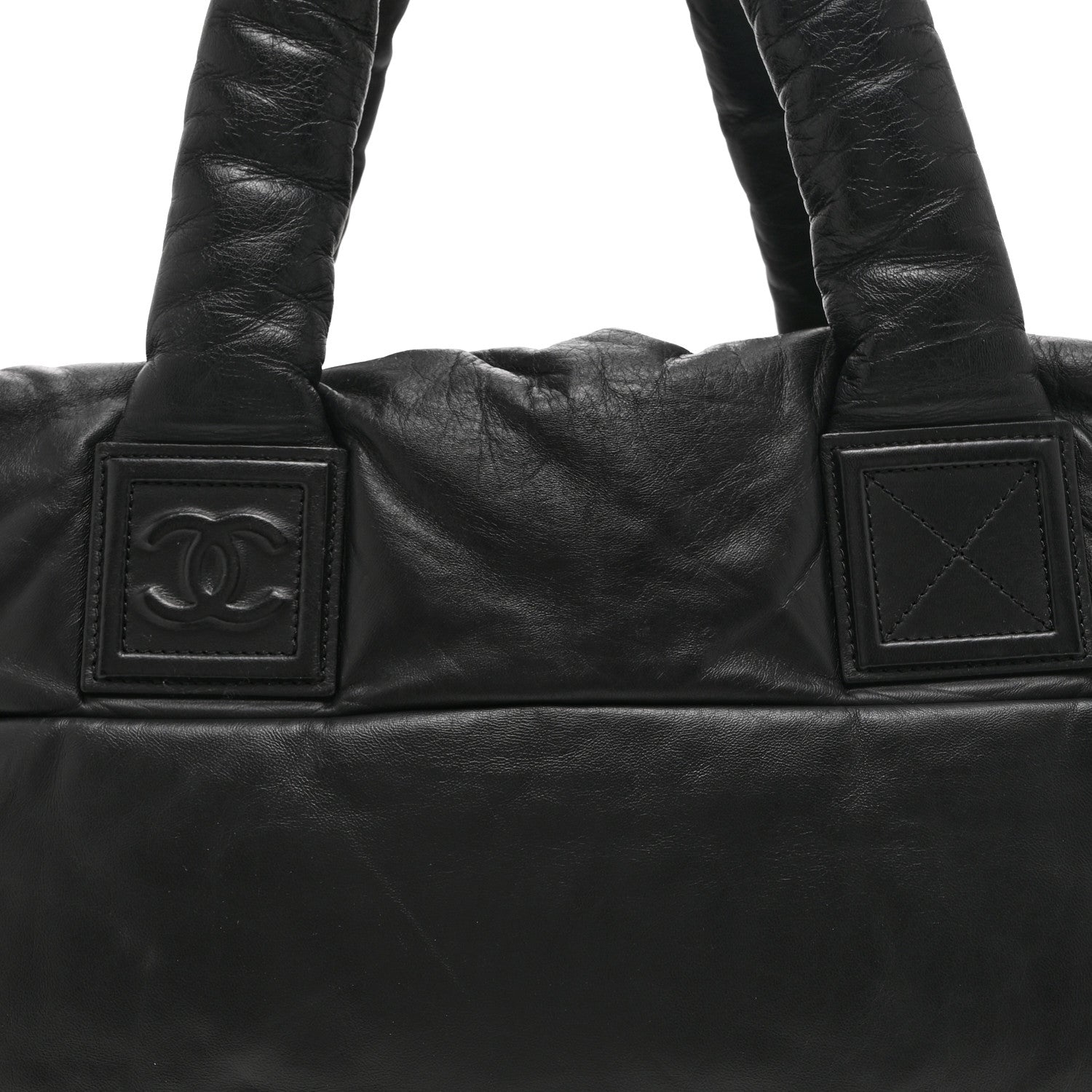 Chanel Lambskin Quilted Medium Coco Cocoon Reversible Tote Black 8 of 10