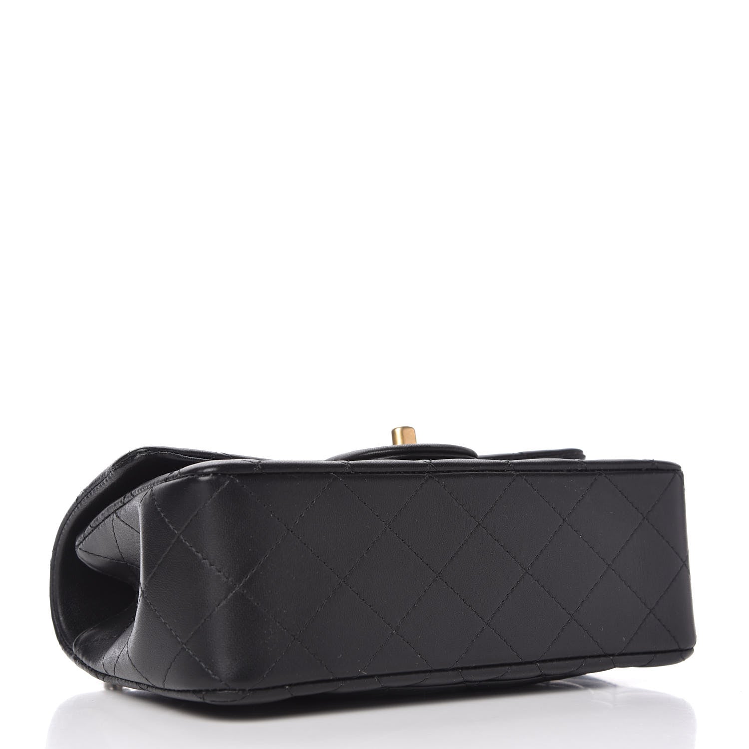 Chanel Lambskin Quilted Mini Top Handle Rectangular Flap Black 4 of 11
