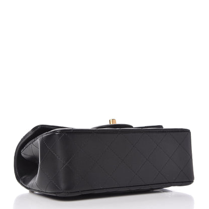 Chanel Lambskin Quilted Mini Top Handle Rectangular Flap Black 4 of 11