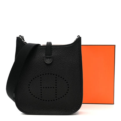 Hermes Taurillon Clemence Evelyne TPM Black 11 of 11