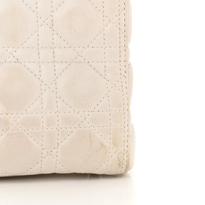 Christian Dior Lambskin Cannage Large Lady Dior White 23 of 24