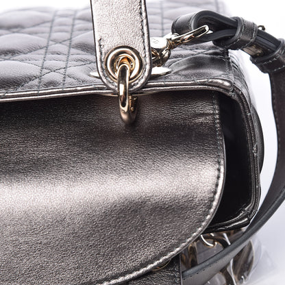 Christian Dior Metallic Grained Calfskin Cannage Small MyABCDior Gunmetal 13 of 13