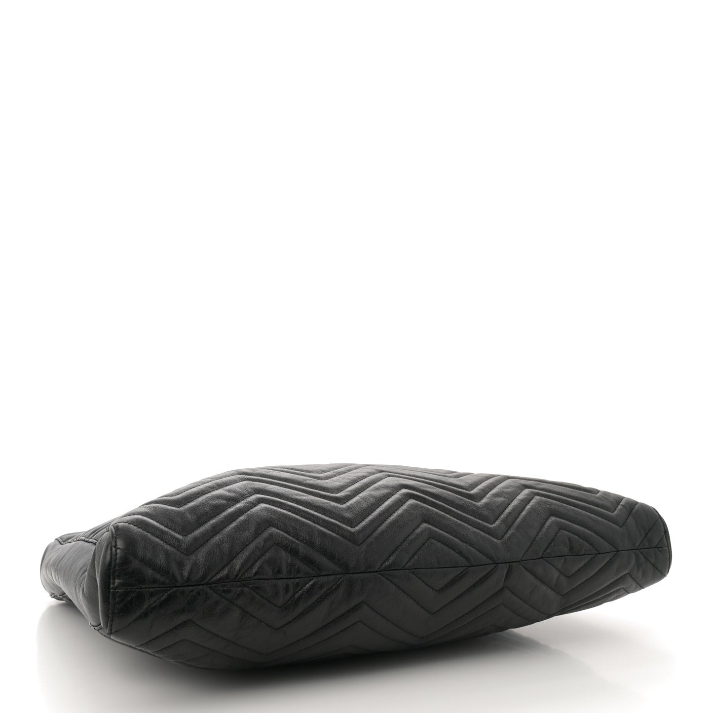 Azalea Calfskin Matelasse Large GG Marmont Slim Tote Black