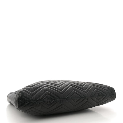 Gucci Azalea Calfskin Matelasse Large GG Marmont Slim Tote Black 4 of 12