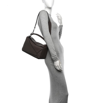 Loewe Calfskin Medium Puzzle Bag Dark Taupe 2 of 9