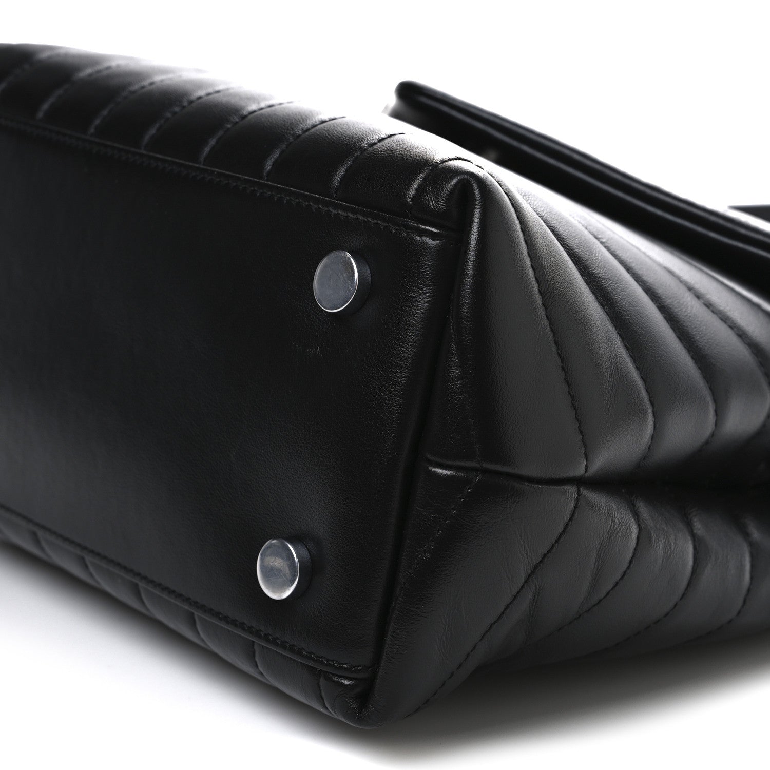 Saint Laurent Calfskin Y Quilted Monogram Medium Loulou Satchel Black 11 of 11