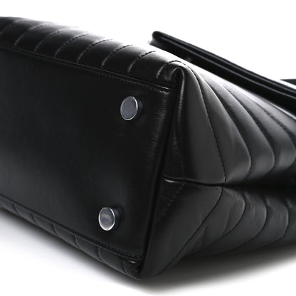 Saint Laurent Calfskin Y Quilted Monogram Medium Loulou Satchel Black 11 of 11