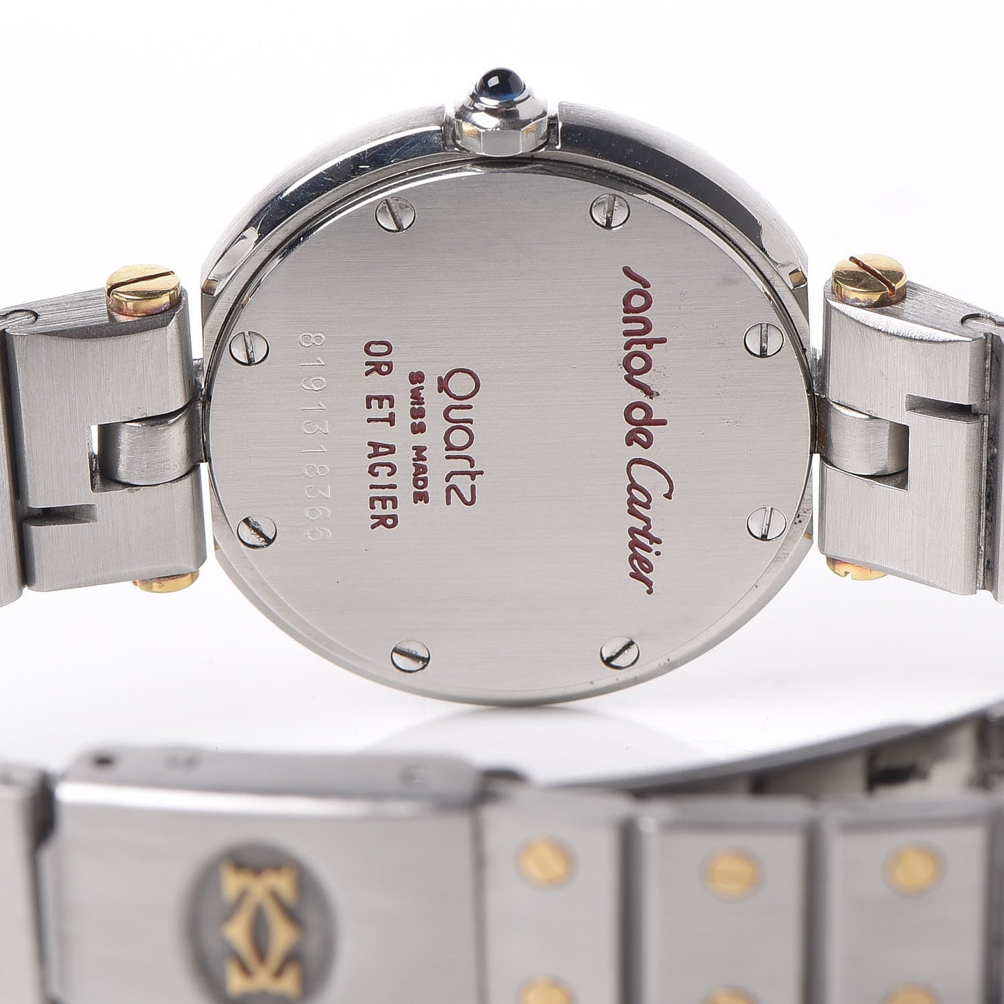 Stainless Steel 18K Yellow Gold 27mm Santos De Galbee Quartz Watch