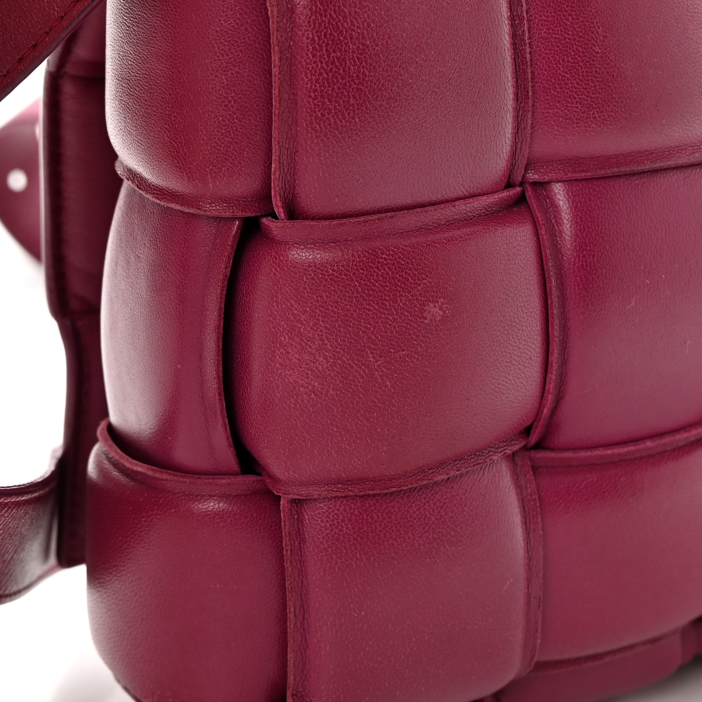 Nappa Maxi Intreccio Padded Cassette Crossbody Bag Cinnabar