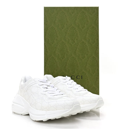 Gucci GG Supreme Monogram Womens Rhyton Sneakers 37 White 8 of 8