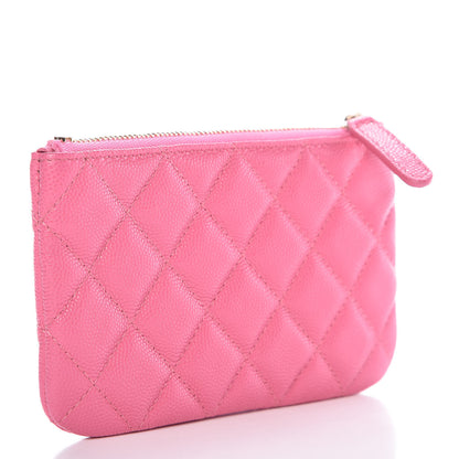 Chanel Caviar Quilted Small Cosmetic Case Pink 3 of 8