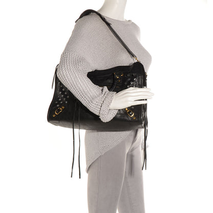 Balenciaga Agneau Classic Hardware Perforated Dot City Black 2 of 11