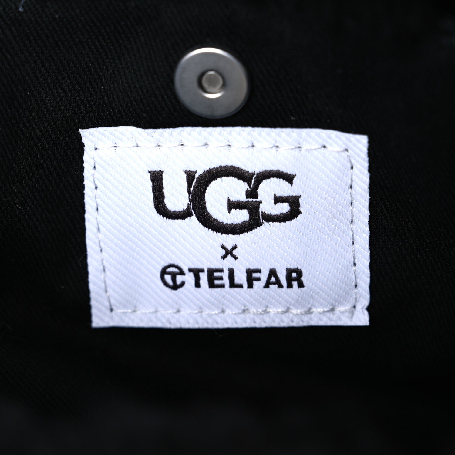 Telfar X UGG Crinkle Patent Shearling Small Shopping Bag Black 6 of 10