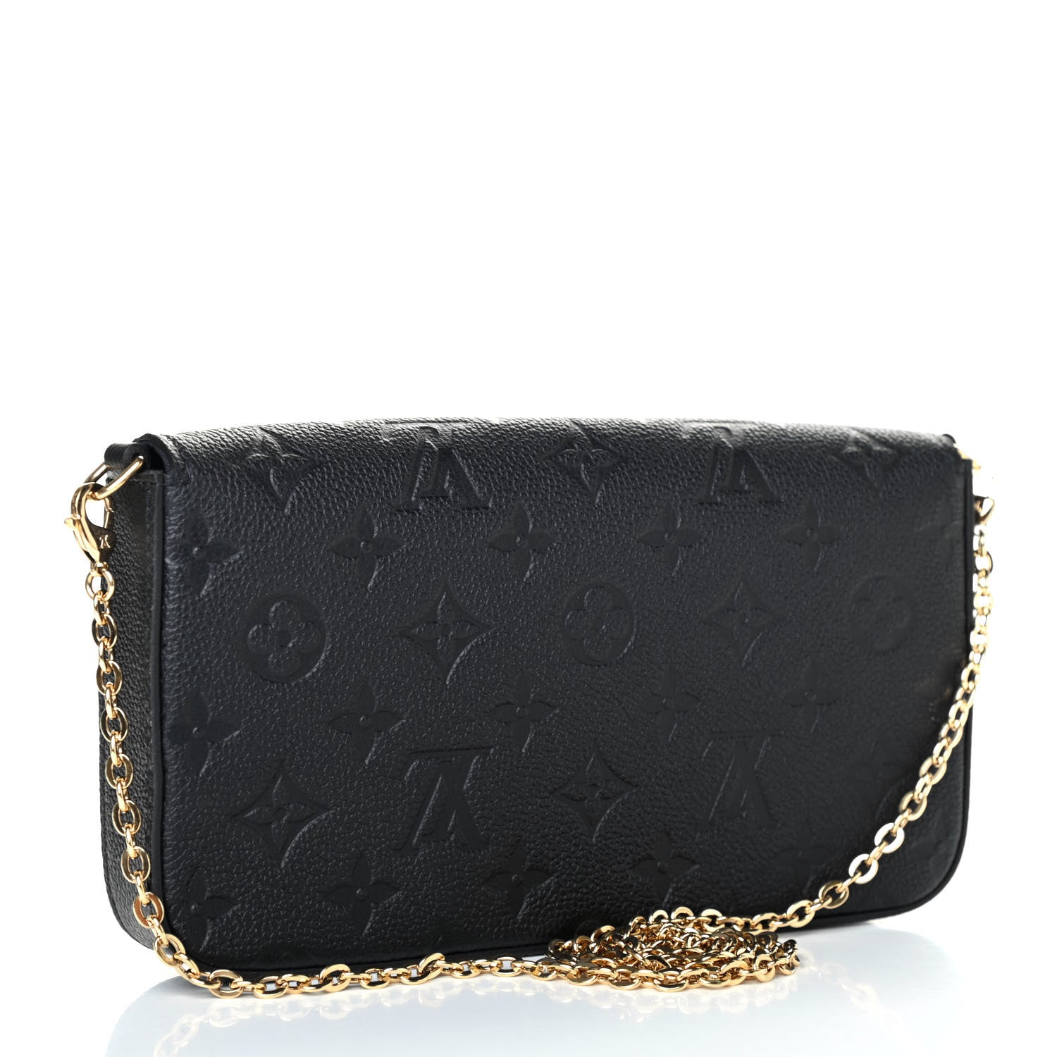 Louis Vuitton Empreinte Pochette Felicie Chain Wallet Black 3 of 5