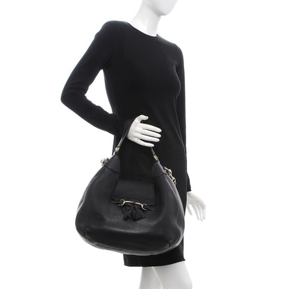 Gucci Pebbled Calfskin Medium Emily Hobo Black 2 of 15