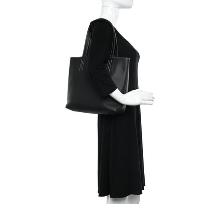 Hermes Taurillon Clemence Double Sens 30 Reversible Tote Bleu Nuit Black 2 of 12