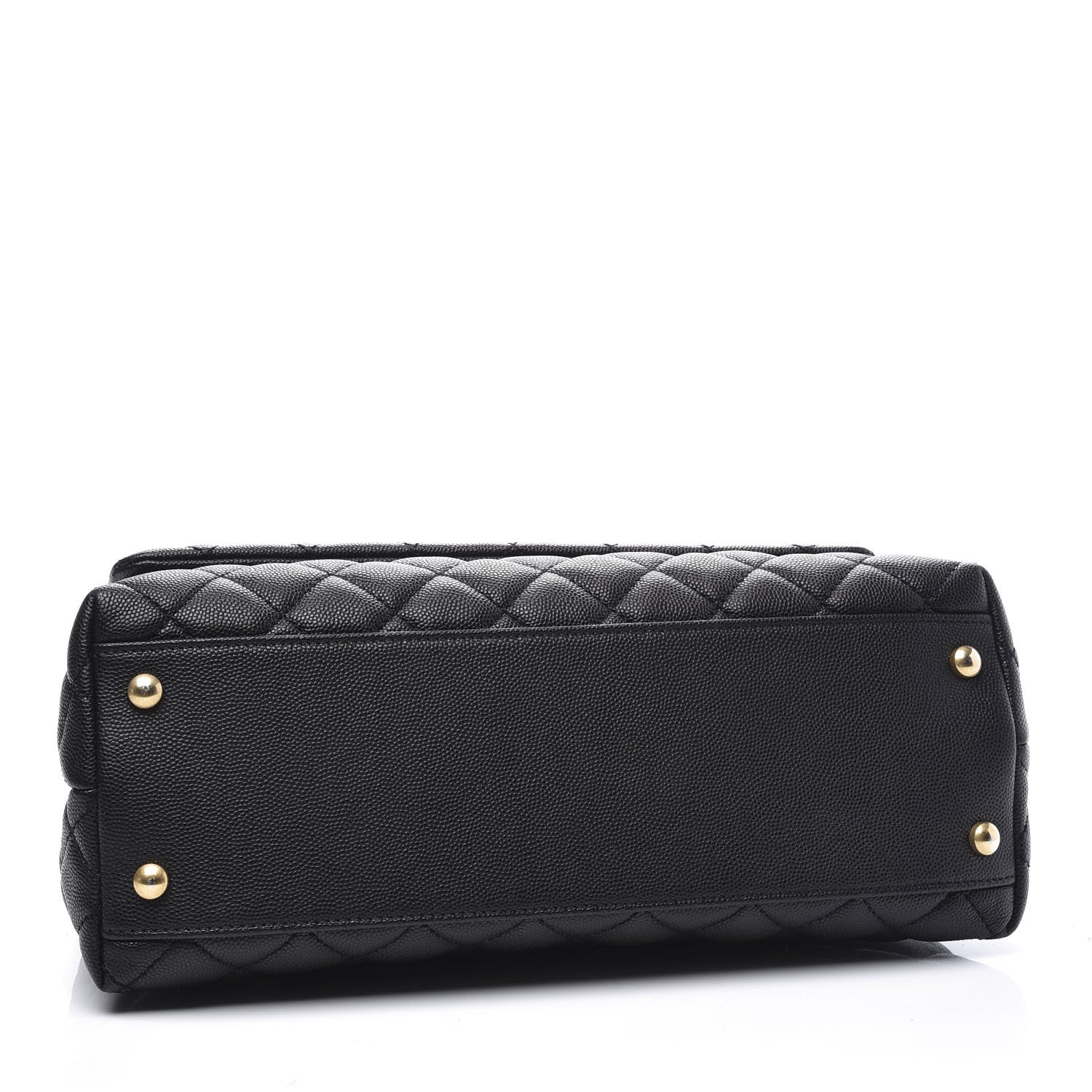 Chanel Caviar Lizard Embossed Quilted Small Coco Handle Flap Black 3 of 10