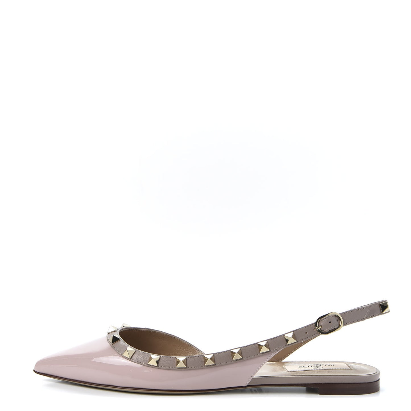 Patent Rockstud Slingback Flats 38.5 Poudre