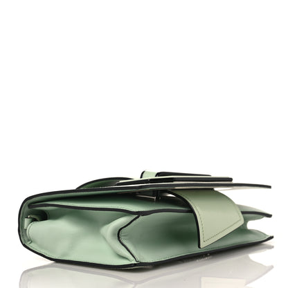 Prada Spazzolato Soft Calfskin Plex Ribbon Bag Acqua 3 of 7