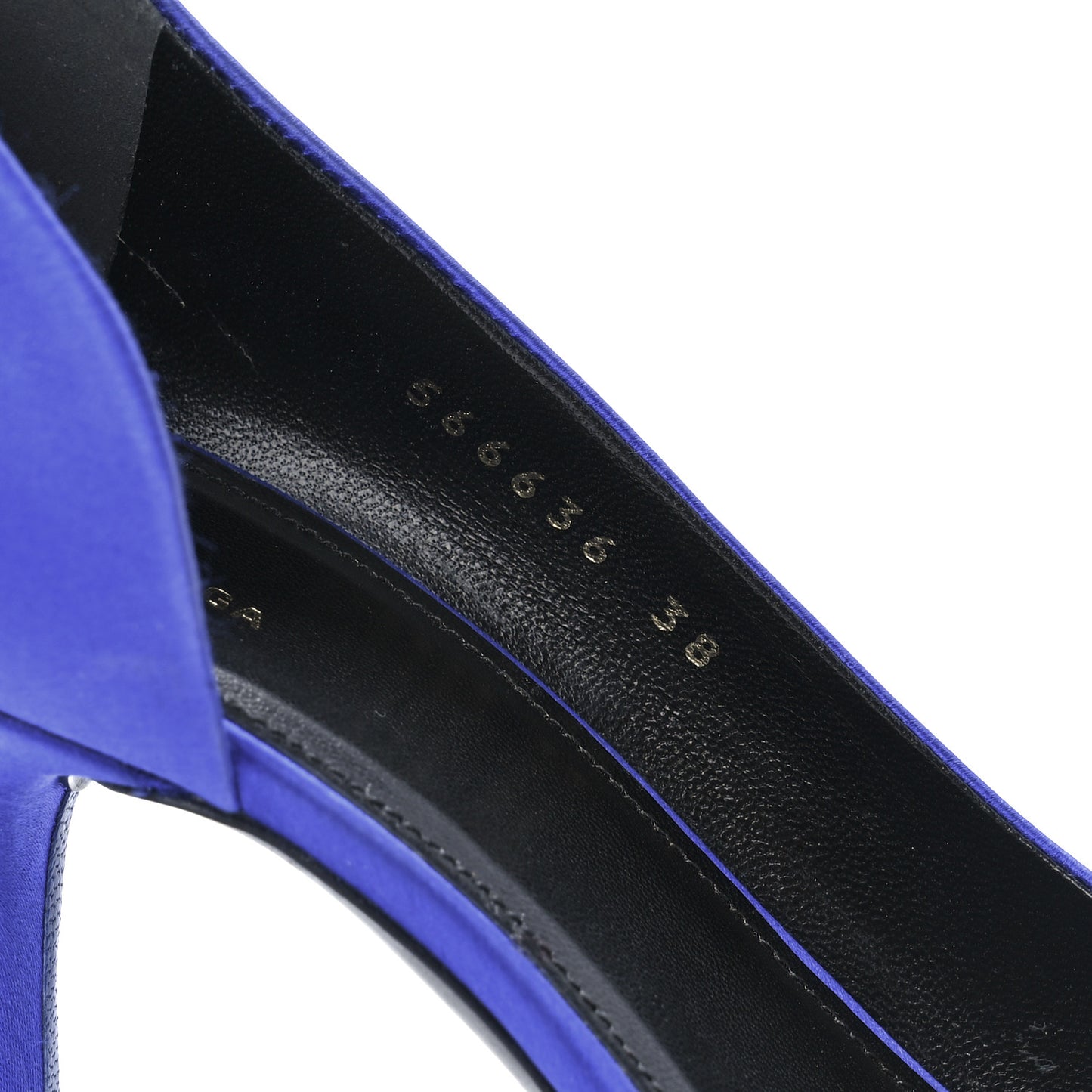 Satin Talon d'Orsay Pumps 38 Bleu