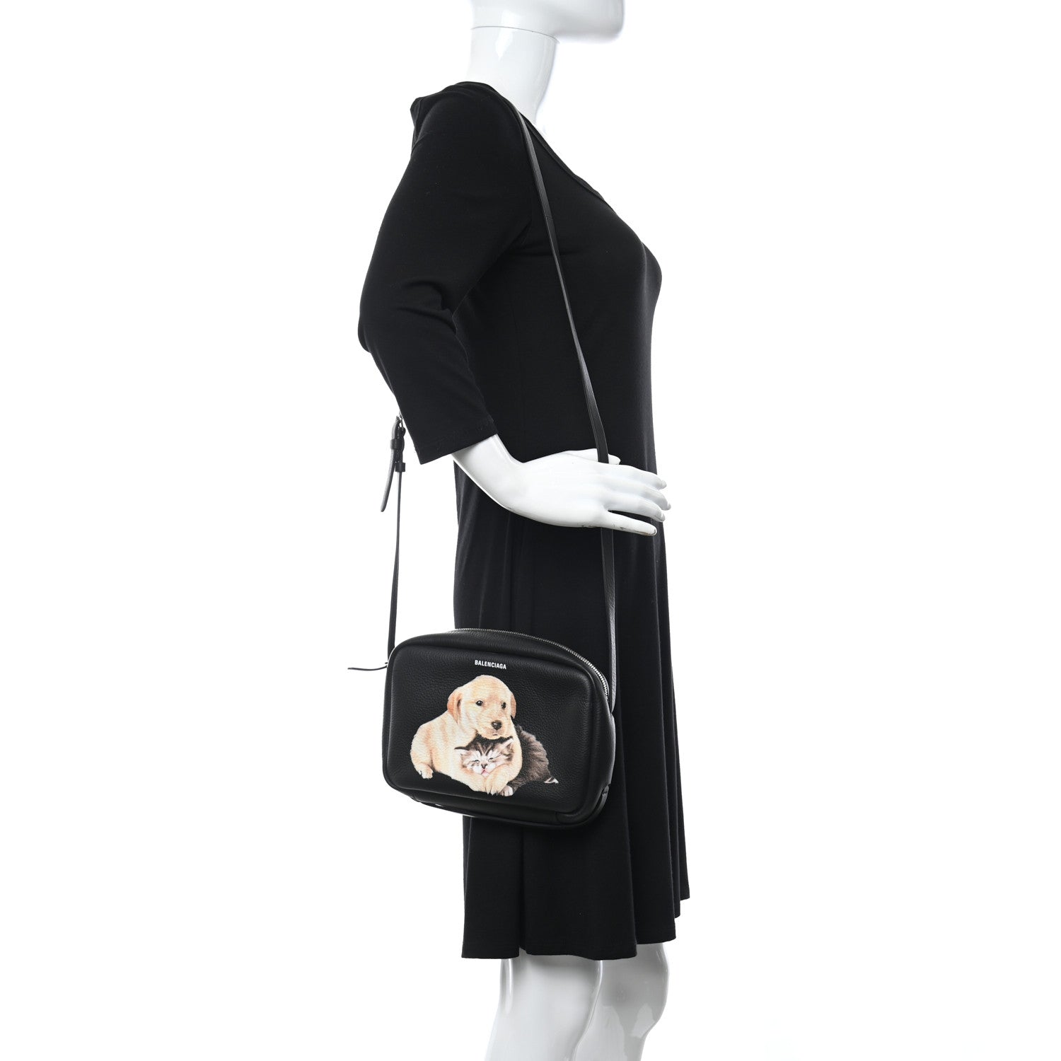 Balenciaga Calfskin Puppy And Kitten S Everyday Camera Bag Black 2 of 10