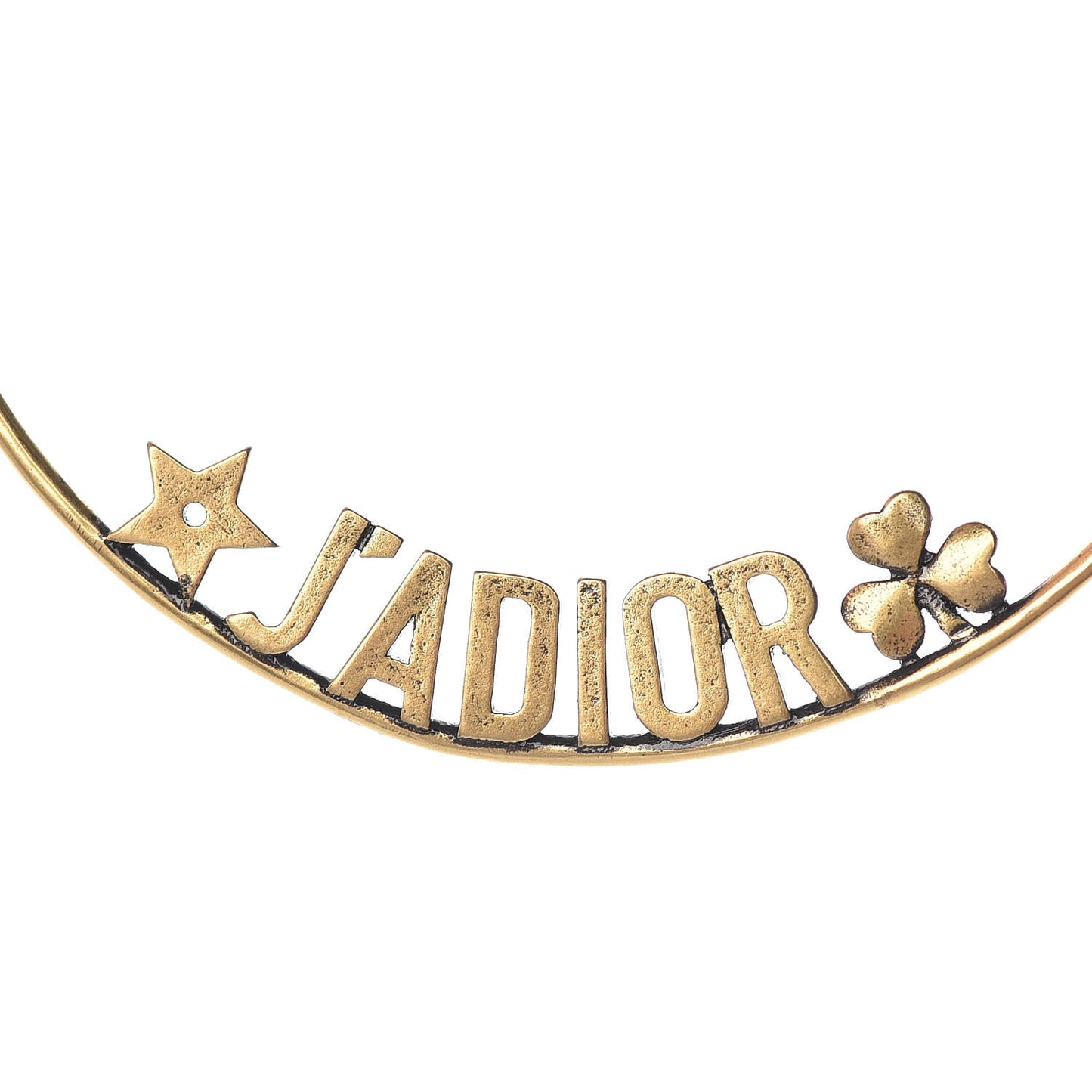 Metal J'Adior Hoop Earrings Aged Gold