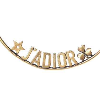 Christian Dior Metal J'Adior Hoop Earrings Aged Gold 5 of 6