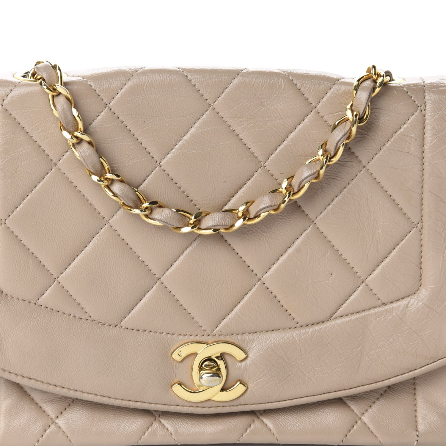 Chanel Lambskin Quilted Small Single Flap Beige 19 of 20