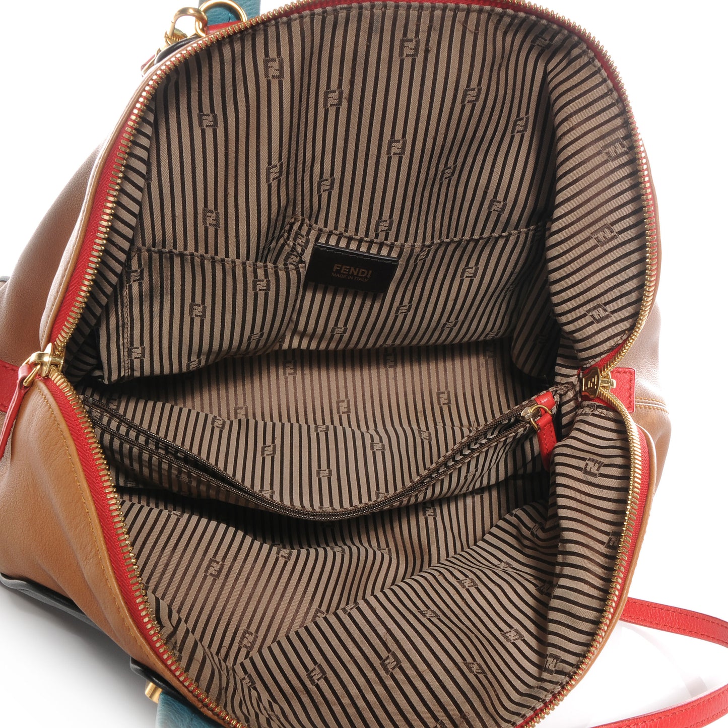 Calfskin Colorblock Large Chameleon Tote Biscotto