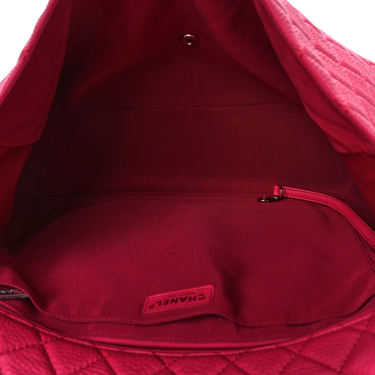 Chanel Calfskin Quilted Small XXL Travel Flap Bag Dark Pink 5 of 9